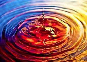 a drop of water with color